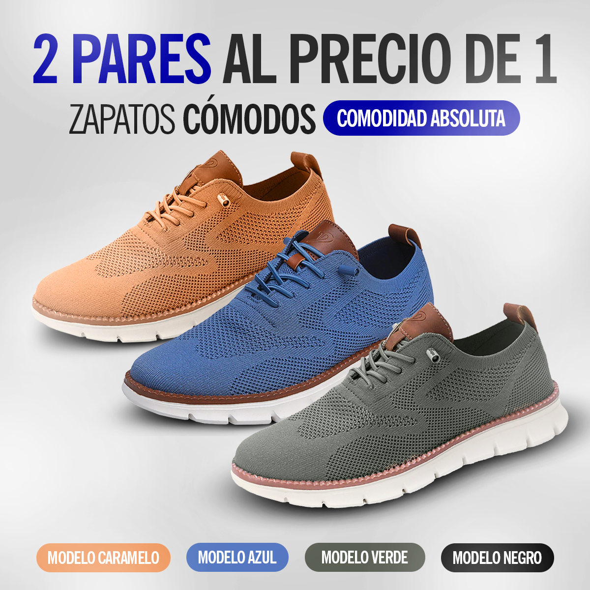 2 PARES AL PRECIO DE 1 – Zapatos Cómodos CityKnit