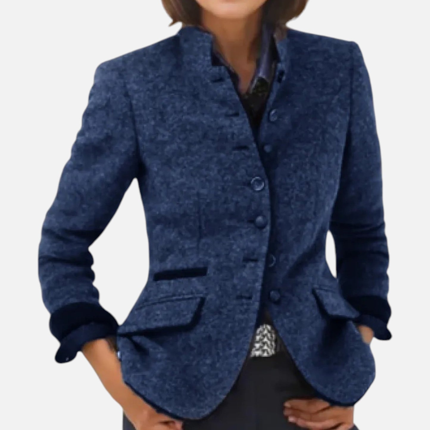 Abrigo Mujer Invierno Lana Imitación Elegante