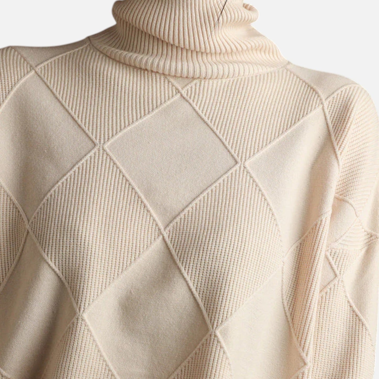 Suéter Mujer Cachemira Cuello Alto Envolvente